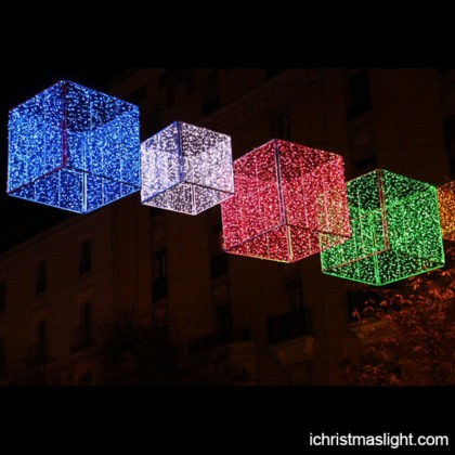 Street decorative Christmas light cubes