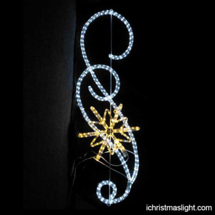 Warm white LED snowflake light decoration
