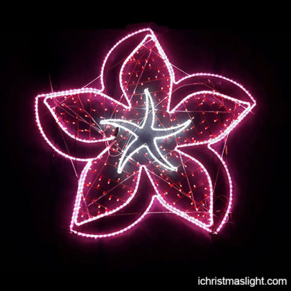 Holiday decorative LED light pink flowers