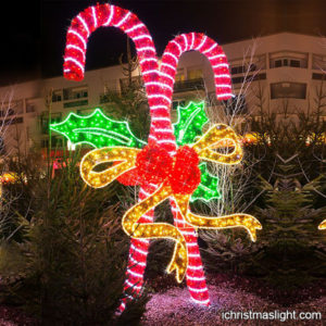 Christmas yard decorative LED candy cane | iChristmasLight