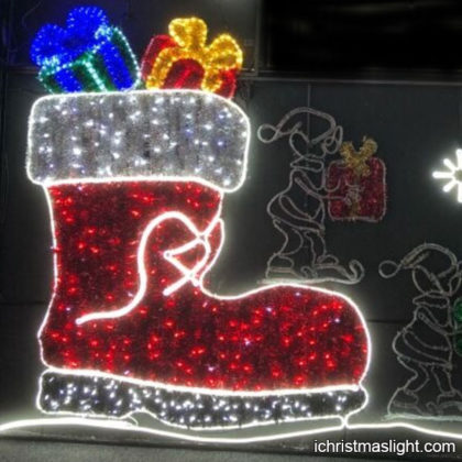 Outdoor decorative Christmas Santa’s shoe