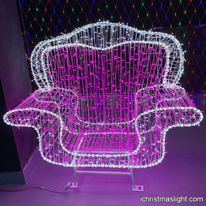 Photo prop LED lighted Christmas chair