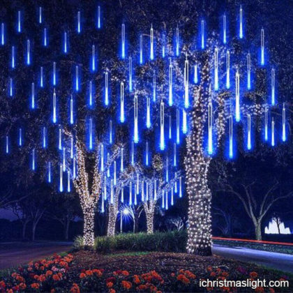 Outdoor tree decorative blue meteor lights