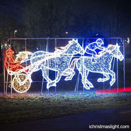 Christmas park decorative horse motif light