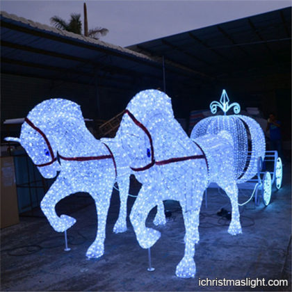 Holiday LED lighted Cinderella carriage