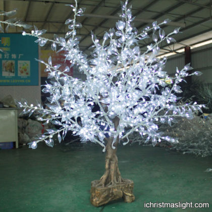 White cherry blossom tree with LED lights