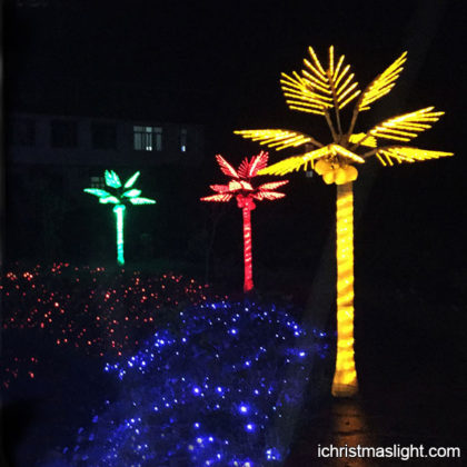 Coconut tree lighting for outside decoration