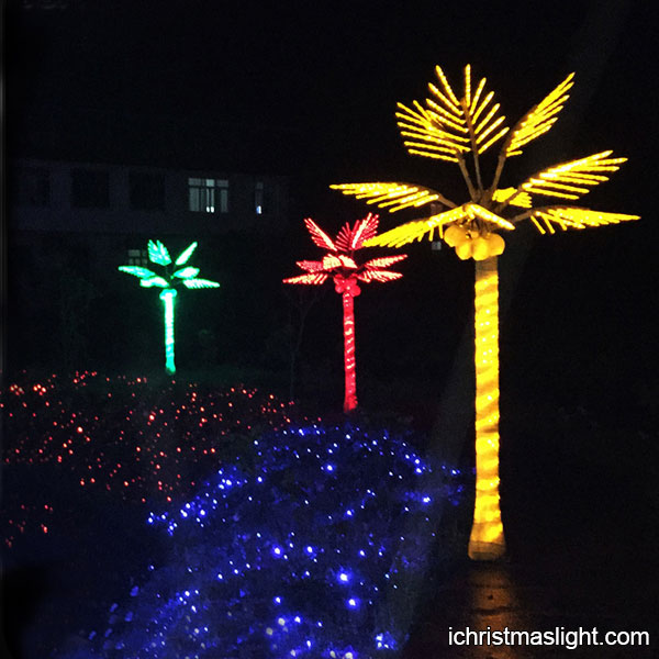 Coconut tree lighting for outside decoration iChristmasLight