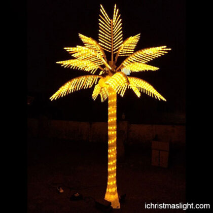Artificial Christmas palm tree with lights