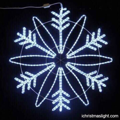 Big outdoor decorative white LED snowflake