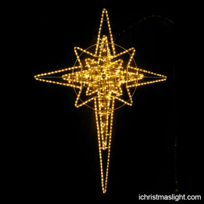 Warm white Christmas star with LED lights