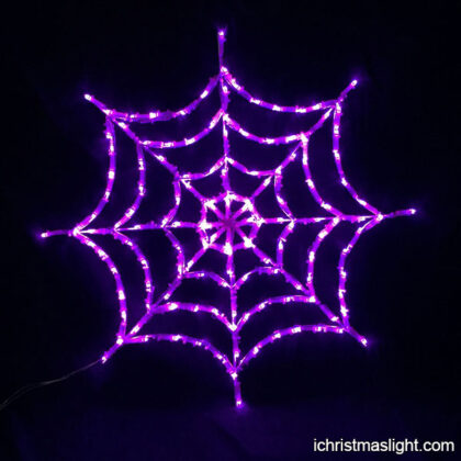 Halloween decorative light up spider web