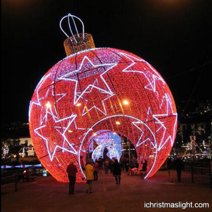 Christmas outdoor large light ball with stars