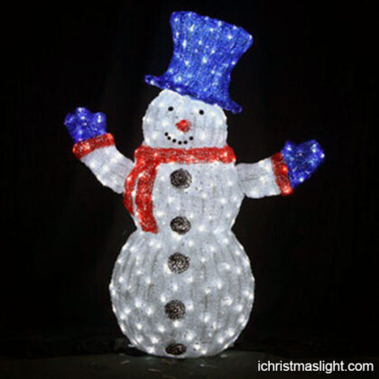 Big acrylic Christmas light snowman