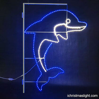 Holiday street pole decorative dolphin lights
