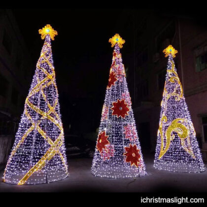 Commercial outdoor light Christmas trees