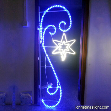 Blue and white outdoor Christmas lights