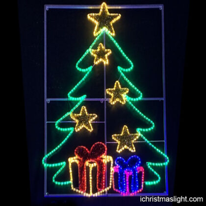 Christmas tree motif with LED lights