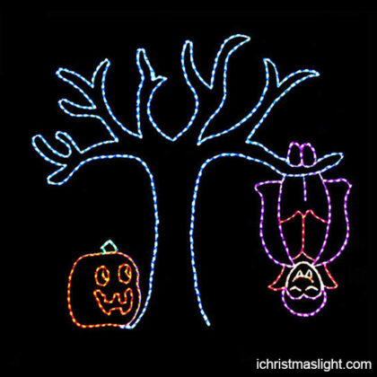 Vampire and pumpkin outdoor Halloween lights