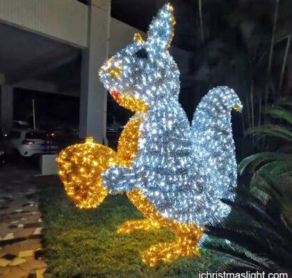 Large light squirrel for outside decoration