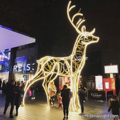 Warm white light giant outdoor reindeer