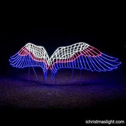 Christmas outdoor angel wings LED lights