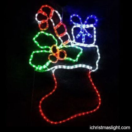 Decorative motif light Christmas stockings