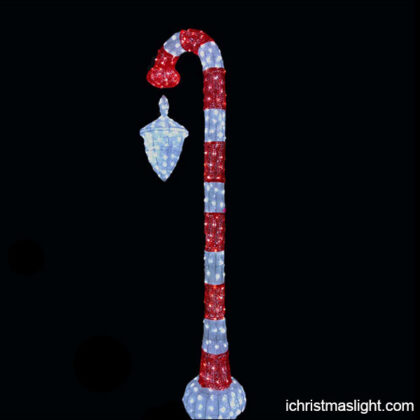 Large acrylic Christmas light candy cane