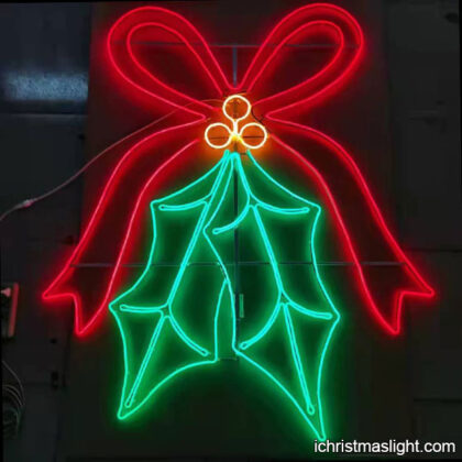 LED neon light Christmas ornament holly