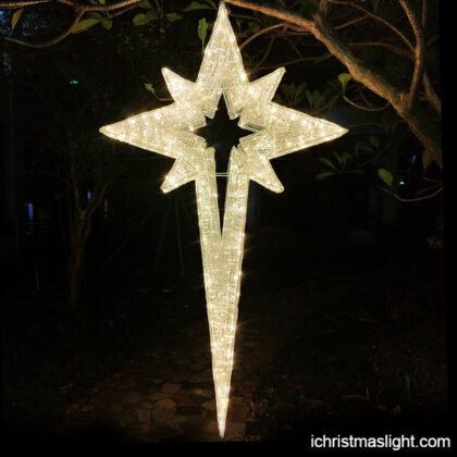 Large warm white hanging star lights