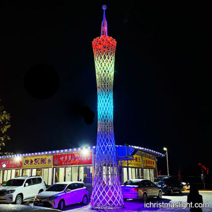 Holiday decorative large LED light tower