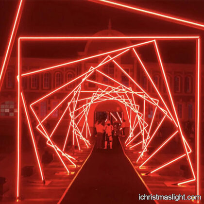 Holiday color changing LED strip tunnel