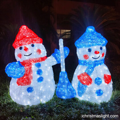 Light up outdoor Christmas snowman