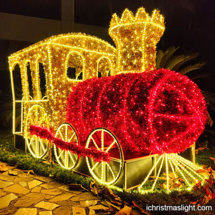 Outdoor lighted Christmas train for sale