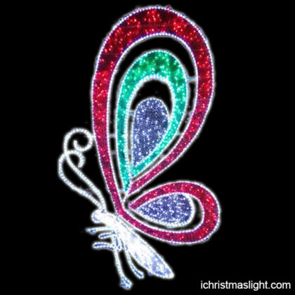 Red and green lighted Christmas butterfly