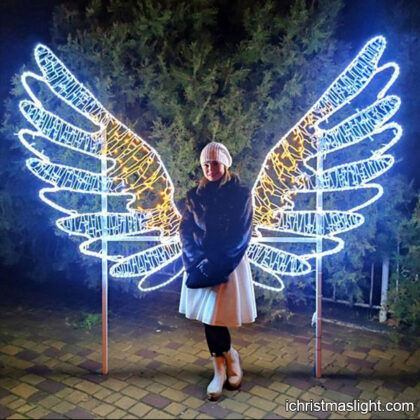 Christmas wings outdoor light decoration
