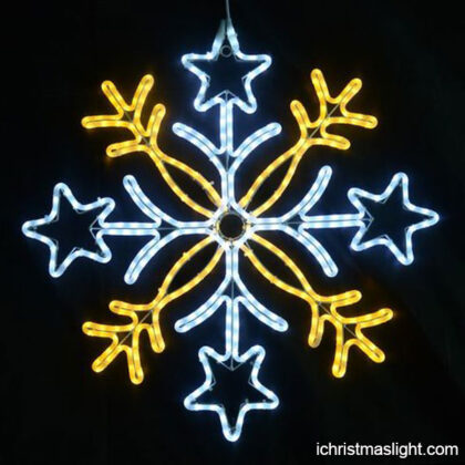 Outdoor hanging snowflakes for Christmas