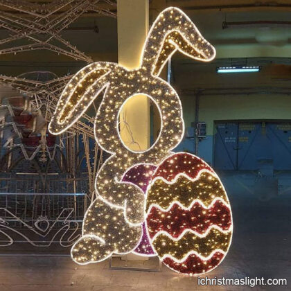 Outside decorative LED light Easter bunny