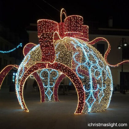 Extra large outdoor lighted Christmas balls