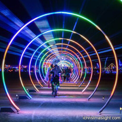 Color changing light tunnel for Christmas