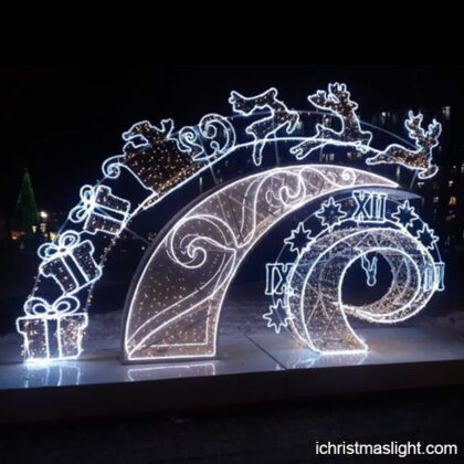 LED lighted Christmas decorations in malls