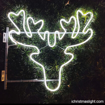 Neon reindeer light for pole decoration