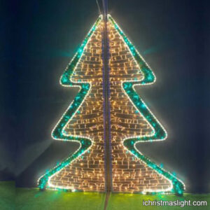 Christmas tree pole lights for street decor | iChristmasLight