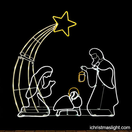 Christmas lighted outdoor nativity set