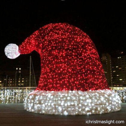 Light up extra-large Santa hat for outside
