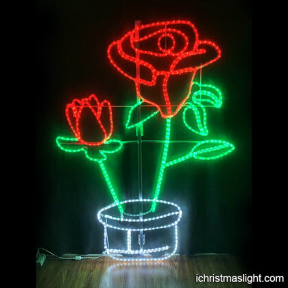 Park decorative large LED light rose