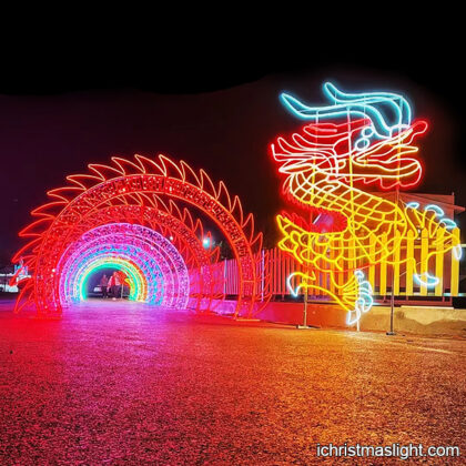 Chinese dragon light tunnel outdoor decor