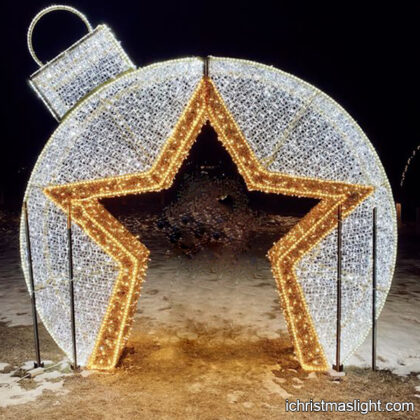Christmas lighting outdoor ball shape arch