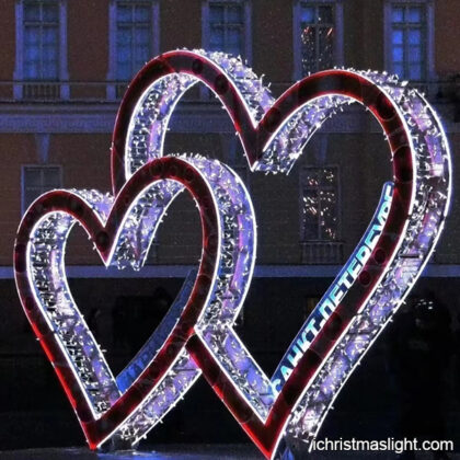 Valentine light decorative heart for outside