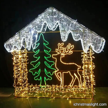 Yard decorative light up Christmas house